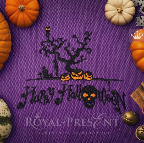 Machine Embroidery Design Happy Halloween