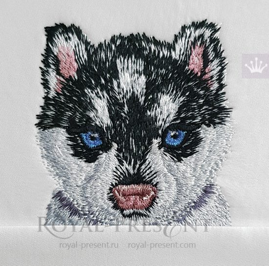 Pocket Husky Machine Embroidery Design