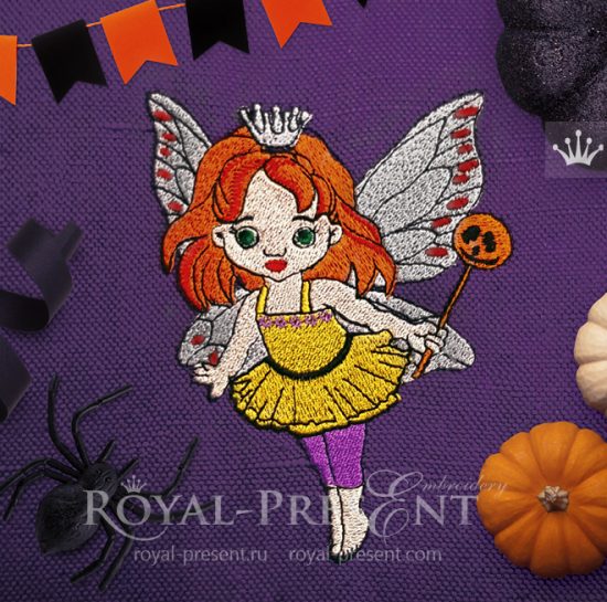 Fairy Halloween Machine Embroidery Design