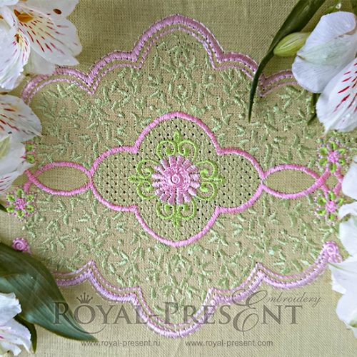 Machine Embroidery Design Oriental Lace border
