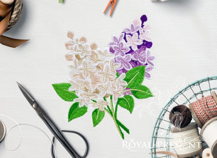 Lilac Branch Machine Embroidery Design