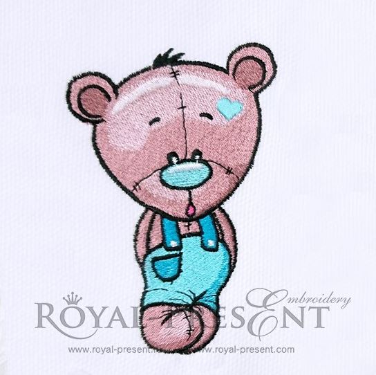 Teddy Bear Machine Embroidery Design