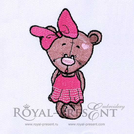 Machine Embroidery Designs Teddy Bear Girl