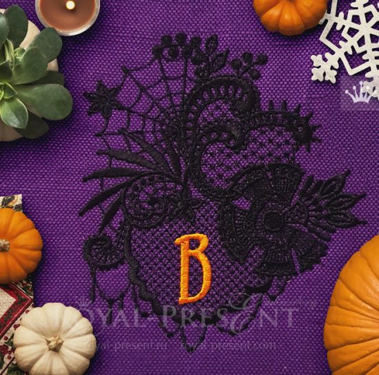 Lace Machine Embroidery Design Halloween