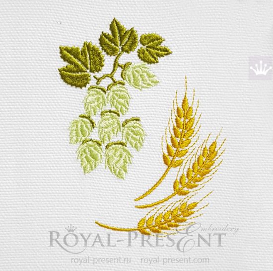 Machine Embroidery Designs Hops and barley