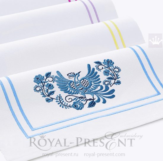 Russian national Bird Machine Embroidery Design