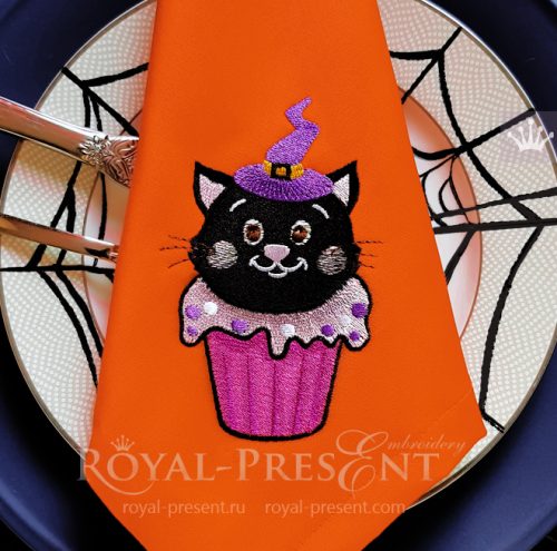 Halloween cupcake machine embroidery designs