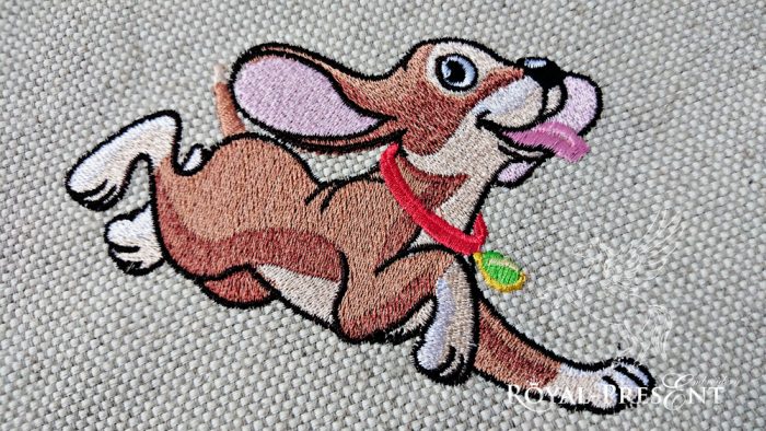 Machine Embroidery Design Cute Fun Puppy