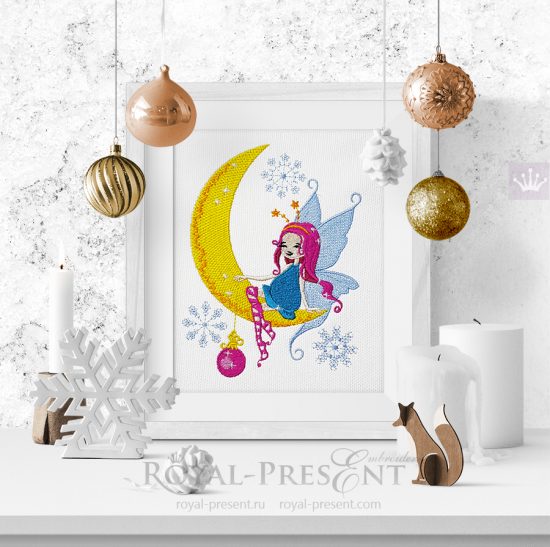 Christmas Fairy Machine Embroidery Design - 4 sizes