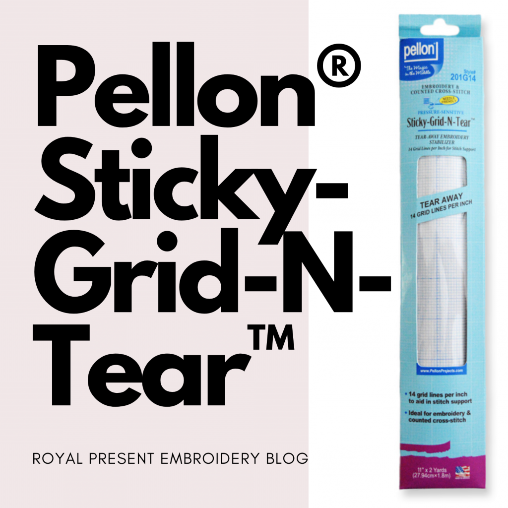 Sticky-Grid-N-Tear by Pellon for T-shirt Embroidery Projects.