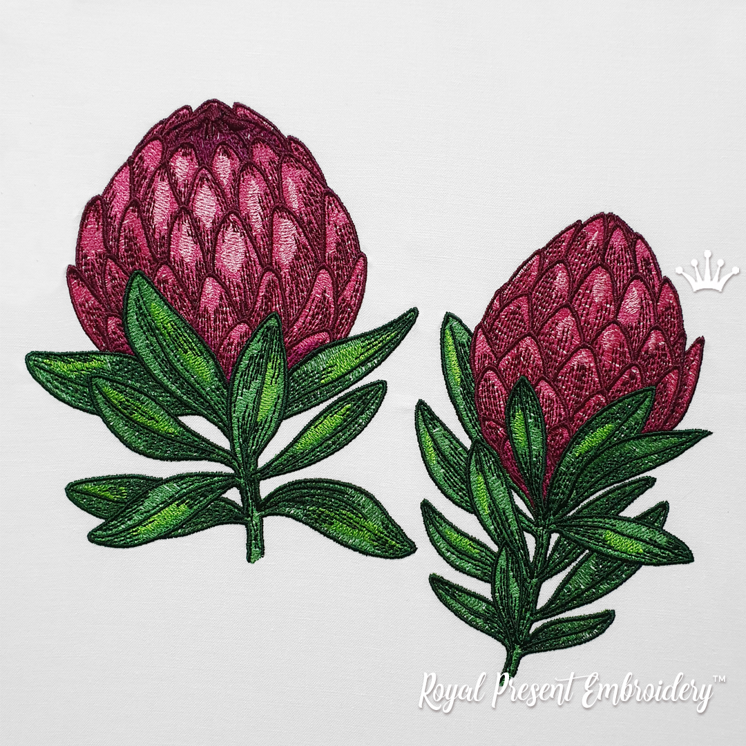 Motifs de broderie machine Protéa