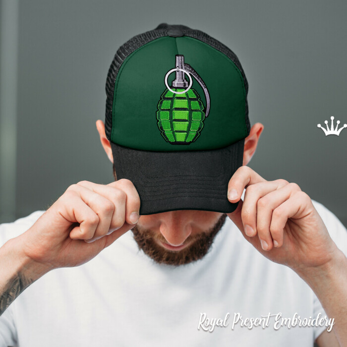Grenade Machine Embroidery Design - 3 sizes