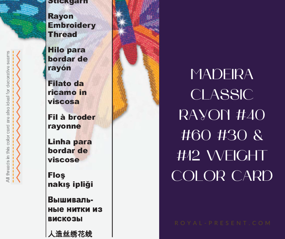 Madeira's Classic Rayon Color Card: A Palette of Perfection