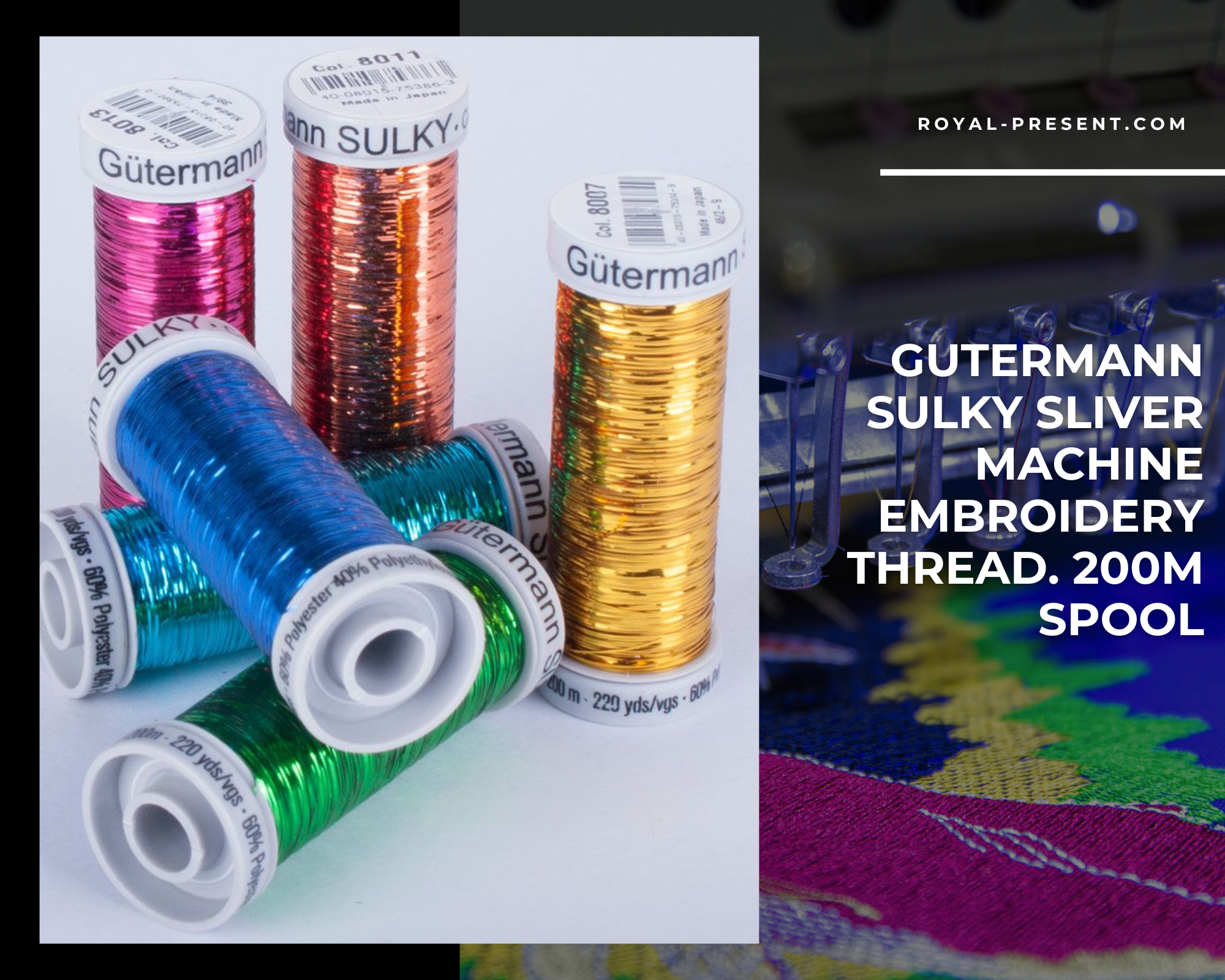 Gutermann Sulky Sliver Machine Embroidery Thread
