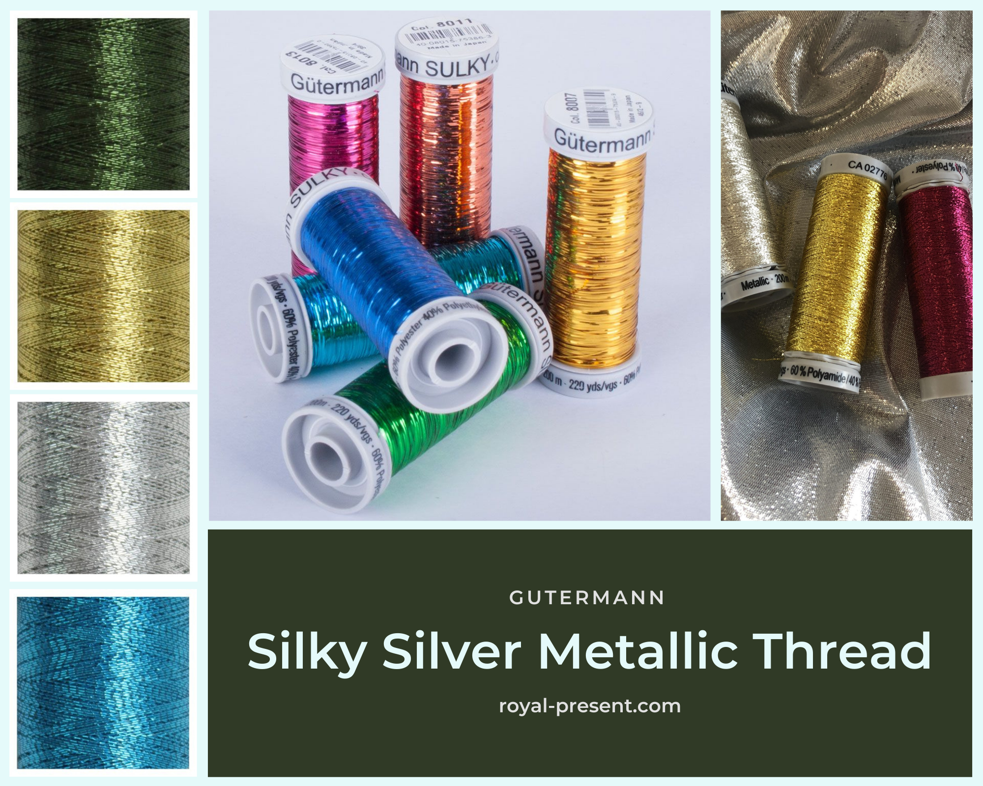 Gutermann Sulky Sliver Machine Embroidery Thread: A Touch of Elegance