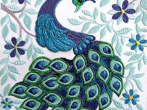 Peacocks machine embroidery designs