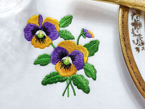 Pansies and Violets embroidery designs