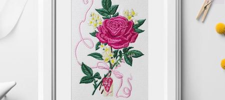 Scarlet Rose (free)  Machine embroidery design