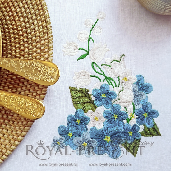 Bouquet lilies Machine Embroidery Design