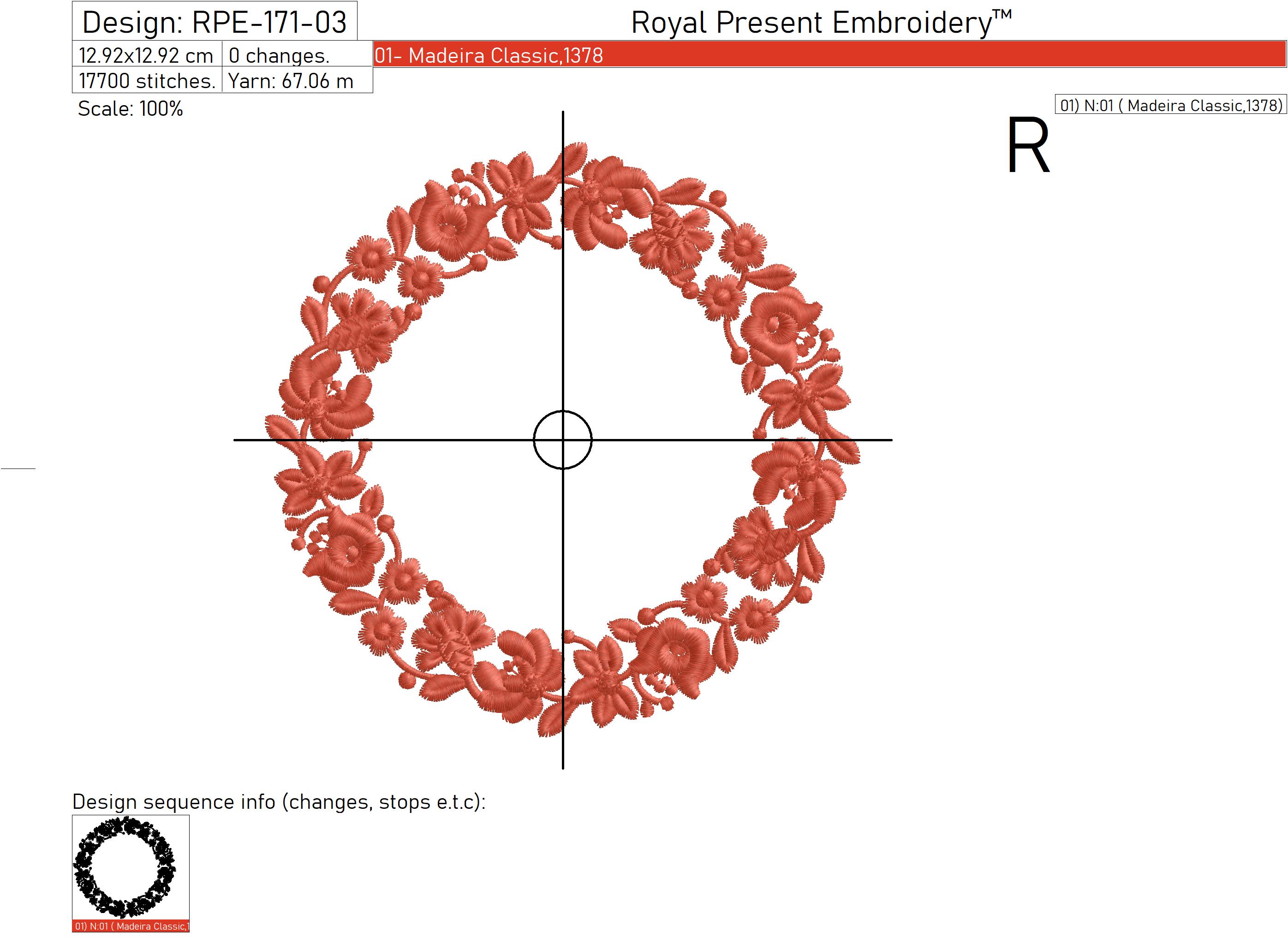 Kalocsai Monogram blank Machine Embroidery Design 2 sizes Royal Present Embroidery