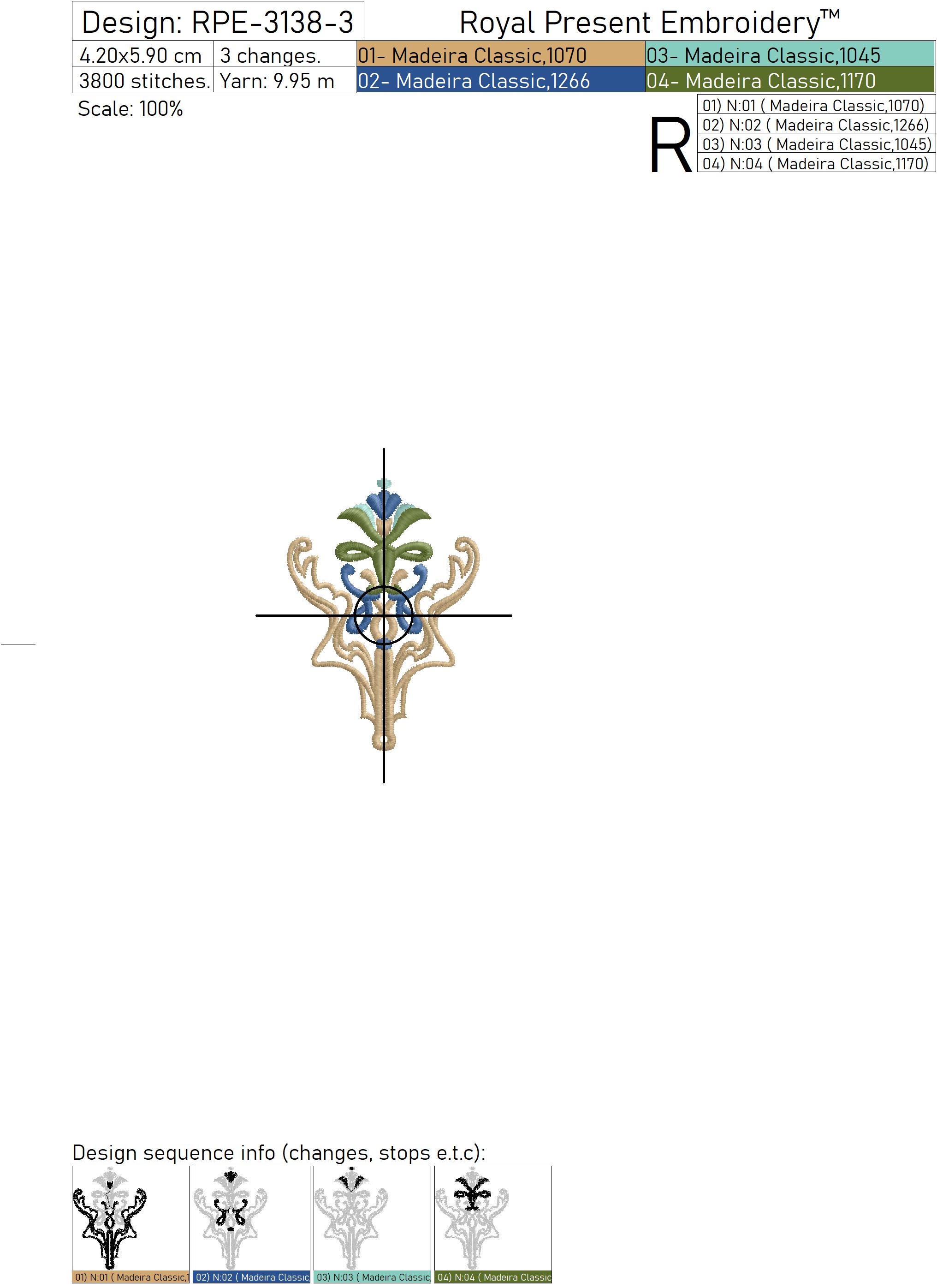 Modern Buttonholes Set of Machine Embroidery Designs 2 sizes Royal